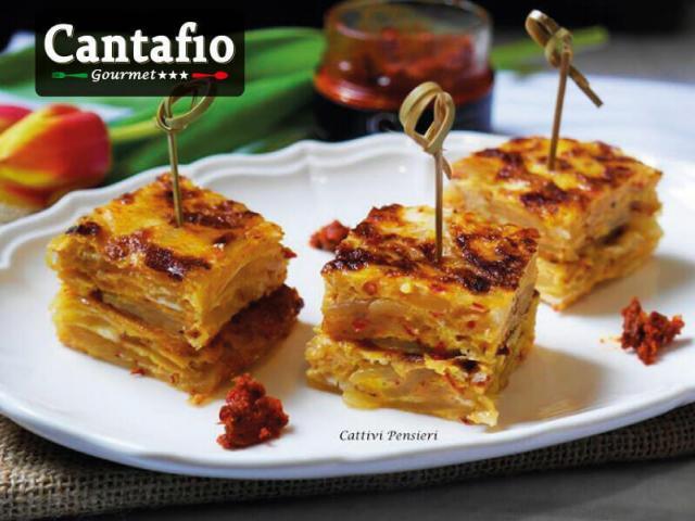 Tortilla di patate, cipolla e Nduja Calabrese di Spilinga