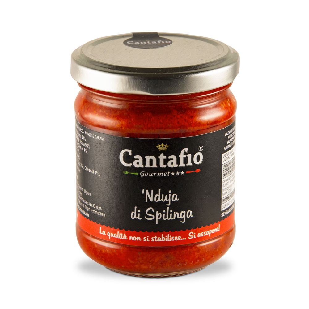 Authentic Calabrian 'Nduja – Spicy Spreadable Salami Paste In Glass Jar – 180g Gourmet Italian